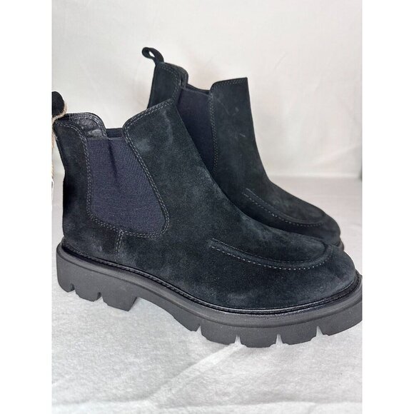 Sofft Amanda Black Waterproof Leather/Suede Chelsea Booties Size 9.5 Aqua - Picture 3 of 15